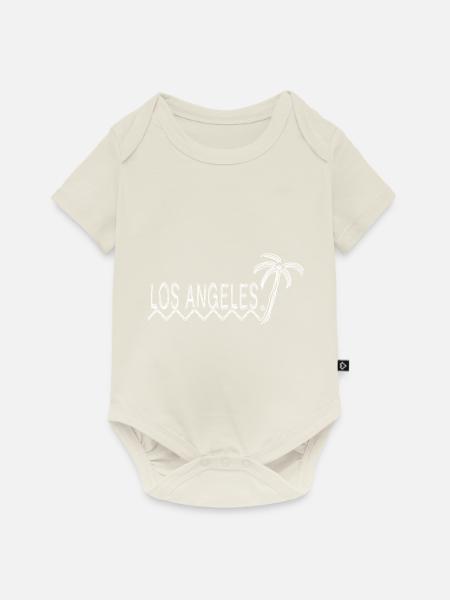 Los Angeles - Baby Premium Kurzarmbody - Naturweiß