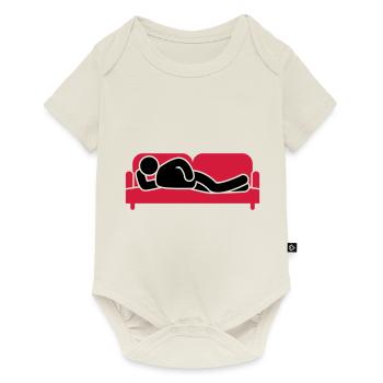Couch Sleeping Sofa Tired Icon - Baby Premium short-sleeve bodysuit - off white - Front