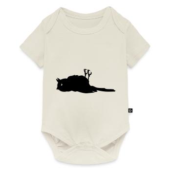 Vogel tot bird dead - Baby Premium Kurzarmbody - Naturweiß - Vorne