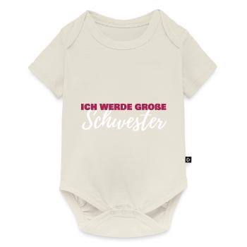 Pregnancy saying Big sister gift - Baby Premium short-sleeve bodysuit - off white - Front
