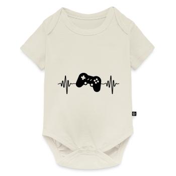 gamer controller puls - Body à manches courtes Premium Bébé - blanc cassé - Devant