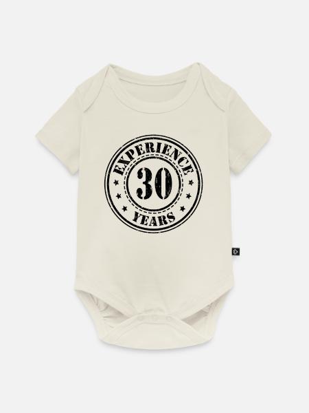 30 Jahre Erfahrung - Baby Premium Kurzarmbody - Naturweiß