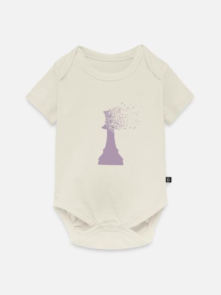 Chess queen king dispersion - Baby Premium Kurzarmbody - Naturweiß
