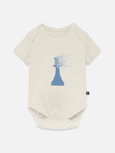 Chess queen king dispersion - Baby Premium Kurzarmbody - Naturweiß