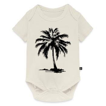 Symbole de Palm Island - Body à manches courtes Premium Bébé - blanc cassé - Devant