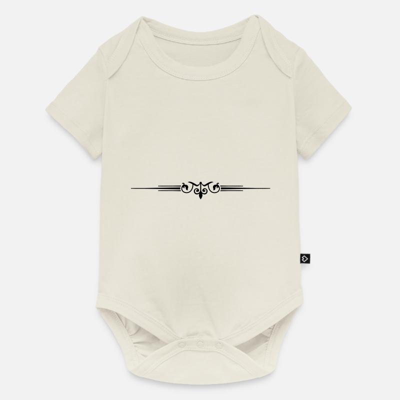 ornament line form - Body à manches courtes Premium Bébé - blanc cassé