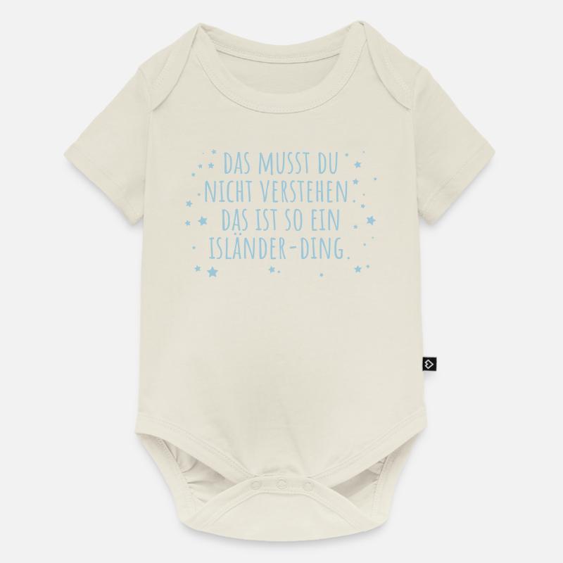 Isländer-Ding - Baby Premium Kurzarmbody - Naturweiß