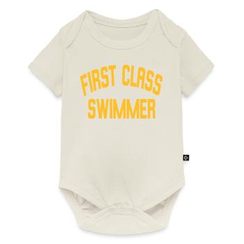 First Class Swimmer - Body à manches courtes Premium Bébé - blanc cassé - Devant