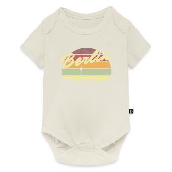 Berlin Ours De Berlin Vintage Soleil Skyline Retro - Body à manches courtes Premium Bébé - blanc cassé - Devant