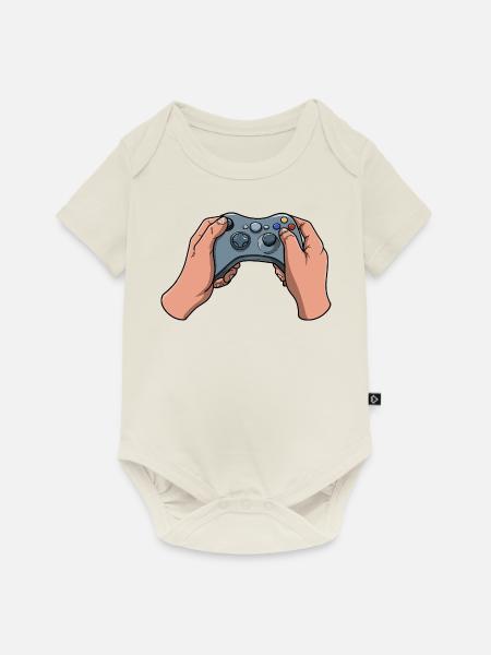 Gamer Controller - Baby Premium Kurzarmbody - Naturweiß