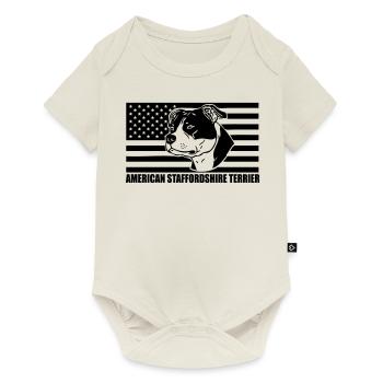 American Stafford © - Body à manches courtes Premium Bébé - blanc cassé - Devant