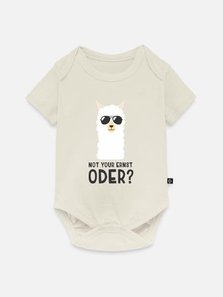 Alpaka - Not your Ernst - Baby Premium Kurzarmbody - Naturweiß