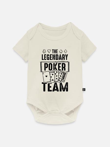 Poker Team - Baby Premium Kurzarmbody - Naturweiß