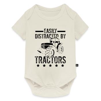 tractor farmer - Baby Premium short-sleeve bodysuit - off white - Front