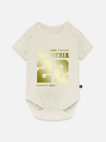 Indonesia 22 - Baby Premium Kurzarmbody - Naturweiß