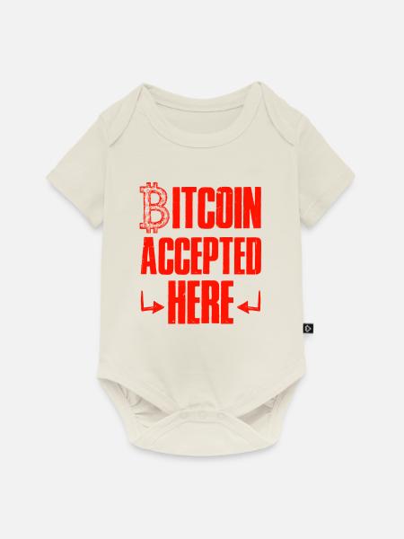 bitcoin akzeptiert - Baby Premium Kurzarmbody - Naturweiß