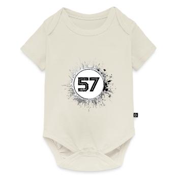 57 Number of blobs - Baby Premium short-sleeve bodysuit - off white - Front