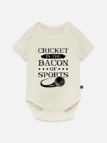 cricket bacon - Baby Premium Kurzarmbody - Naturweiß