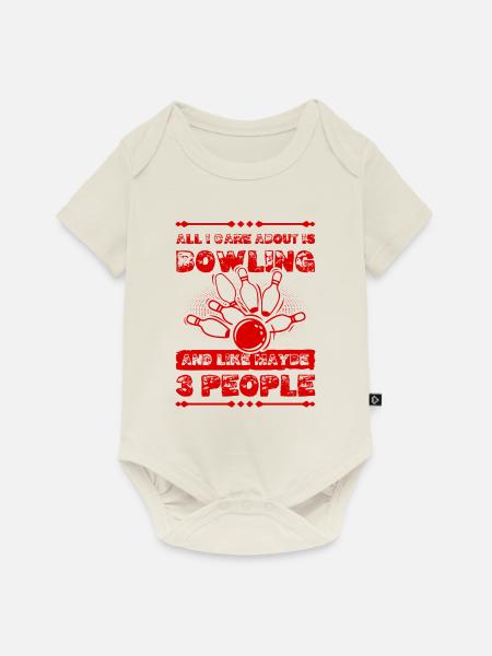 Bowling lustiger spruch - Baby Premium Kurzarmbody - Naturweiß
