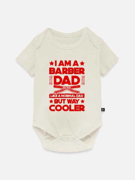 Barber Dad - Baby Premium Kurzarmbody - Naturweiß