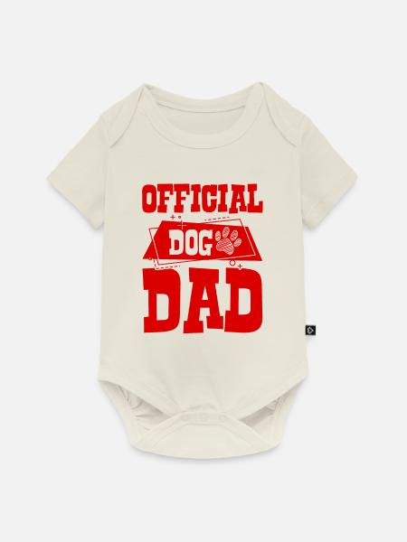 Hunde Papa - Baby Premium Kurzarmbody - Naturweiß