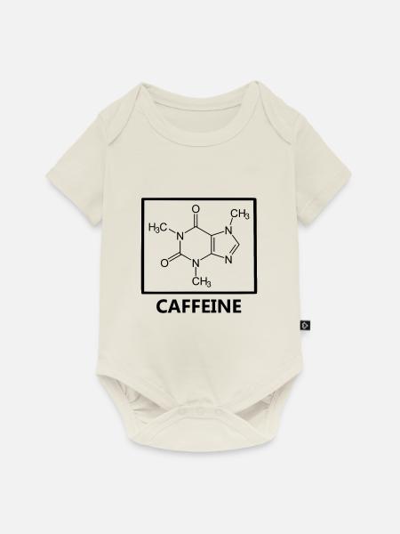 Lustiger Kaffee Zitat Koffein Cooler Kaffee - Baby Premium Kurzarmbody - Naturweiß