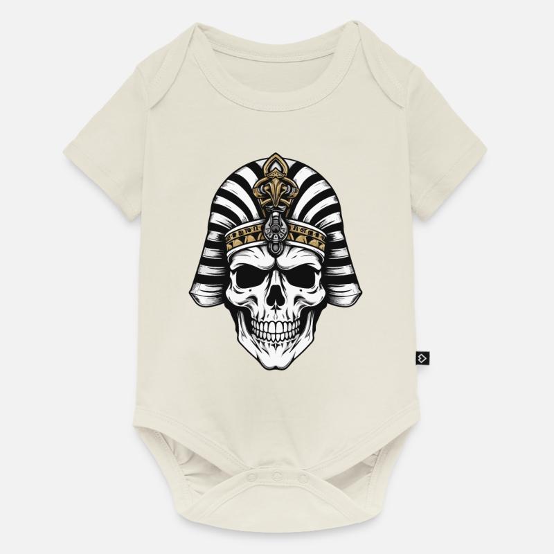 Crâne de pharaon - Body à manches courtes Premium Bébé - blanc cassé