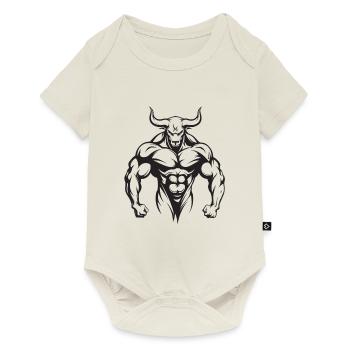 Bull Taurus Muscles Workout Gym - Body à manches courtes Premium Bébé - blanc cassé - Devant