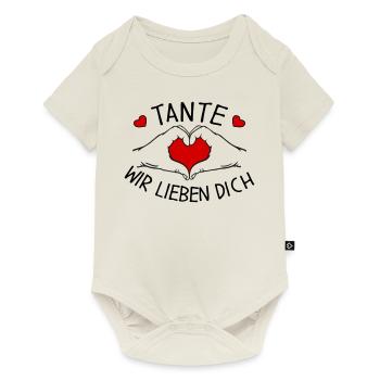 Tante wir lieben Dich - Baby Premium Kurzarmbody - Naturweiß - Vorne