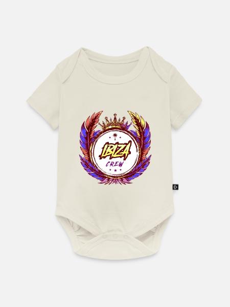 Ibiza Crew Bunt - Baby Premium Kurzarmbody - Naturweiß