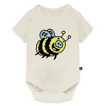 bourdon drôle 3 - Body à manches courtes Premium Bébé - blanc cassé - Devant