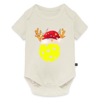 Joueur de pickleball de Noël Sport Paddleball - Body à manches courtes Premium Bébé - blanc cassé - Devant