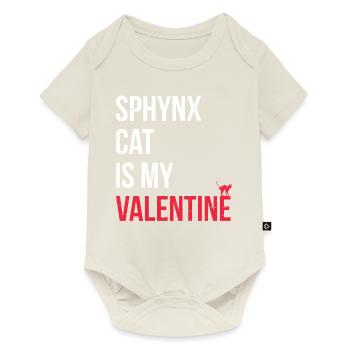 Sphynx cat Is My Valentine’s Greeting Design For - Body à manches courtes Premium Bébé - blanc cassé - Devant