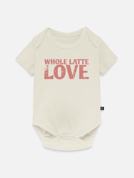 Ganzes Latte-liebes-ehe-design Für Braut-bräutigam - Baby Premium Kurzarmbody - Naturweiß