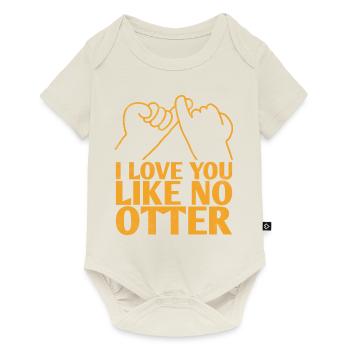 Je t’aime comme pas de conception de mariage de loutre pour le - Body à manches courtes Premium Bébé - blanc cassé - Devant