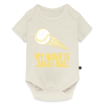 My name is Smash Ball Design for tennis fans - Baby Premium short-sleeve bodysuit - off white - Front