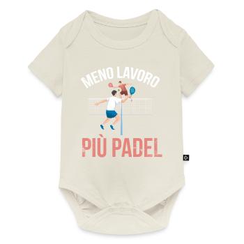 Meno Lavoro Più Padel - Baby Premium Kurzarmbody - Naturweiß - Vorne