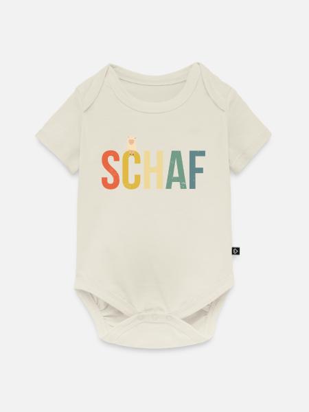 Retro Schaf Design, Schafe - Baby Premium Kurzarmbody - Naturweiß