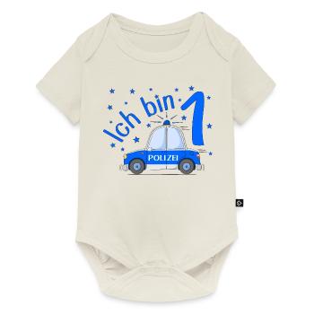 Police Car I'm 1 Birthday Blue - Baby Premium short-sleeve bodysuit - off white - Front