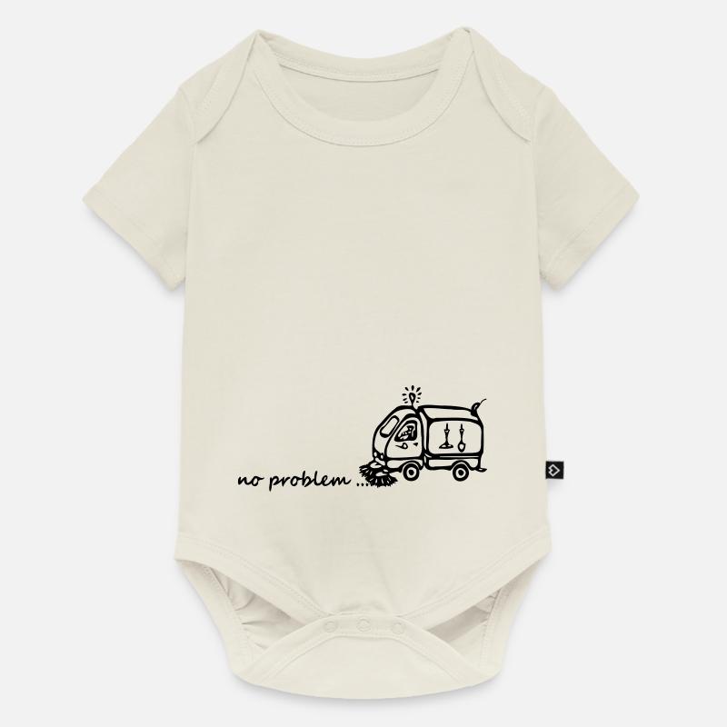 Balayeuse - no problem - Body à manches courtes Premium Bébé - blanc cassé