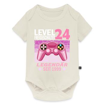 24. Geburtstag Gamer zocken Geburtstjahr 1999 - Baby Premium Kurzarmbody - Naturweiß - Vorne
