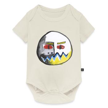Mask Two - pancake style for hey kids - Baby Premium short-sleeve bodysuit - off white - Front
