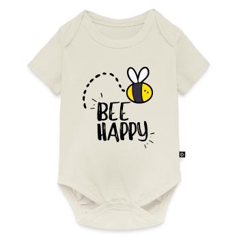 Abeille heureuse! - Body à manches courtes Premium Bébé - blanc cassé - Devant