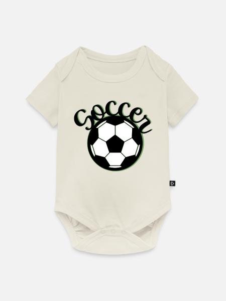 SOCCER GRÜN - Baby Premium Kurzarmbody - Naturweiß