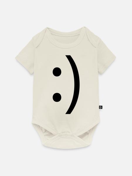 smile :) - Baby Premium Kurzarmbody - Naturweiß