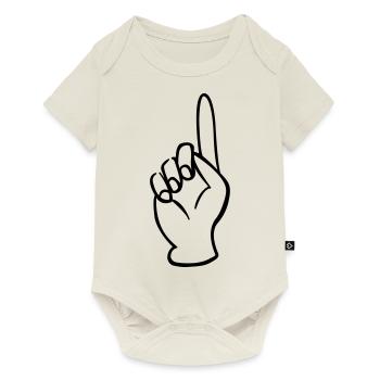 zeigefinger - Body à manches courtes Premium Bébé - blanc cassé - Devant