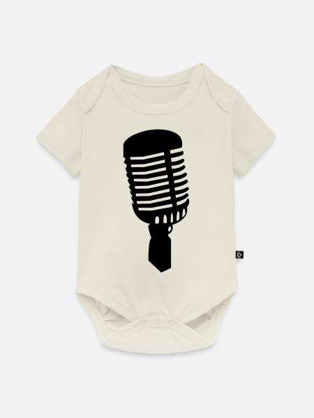 mic1 - Baby Premium Kurzarmbody - Naturweiß