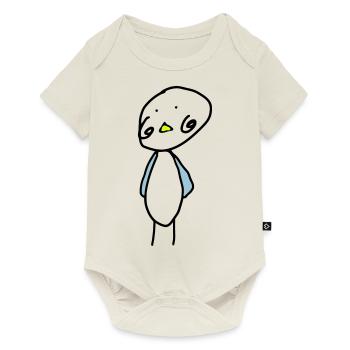 oiseau oisillon poulet enfant ferme bébé animal - Body à manches courtes Premium Bébé - blanc cassé - Devant
