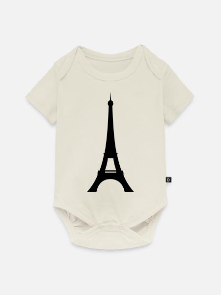 eiffelturm - Baby Premium Kurzarmbody - Naturweiß