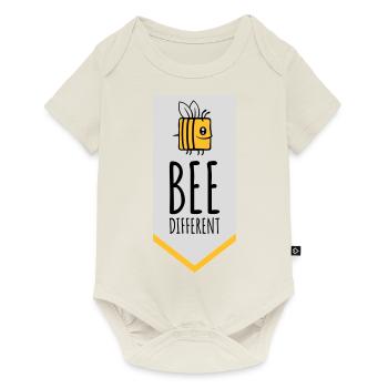 bee different saying quote - Baby Premium short-sleeve bodysuit - off white - Front